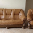 Sprzedam komplet mebli skórzanych - kanapa + fotel - ogłoszenia 2506483 | myLomza.pl