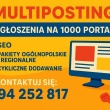 Dodawanie ogłoszeń ręcznie - nawet 1000 portali - Multiposting ogłoszeń/ Szybko i skutecznie - ogłoszenia 753522 | ewysmaz.pl
