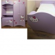 Sprzedam komplet mebli dziecięcych Hello Kitty- łóżko z materacem, szafa i regał - ogłoszenia 850454 | Piszanin.pl