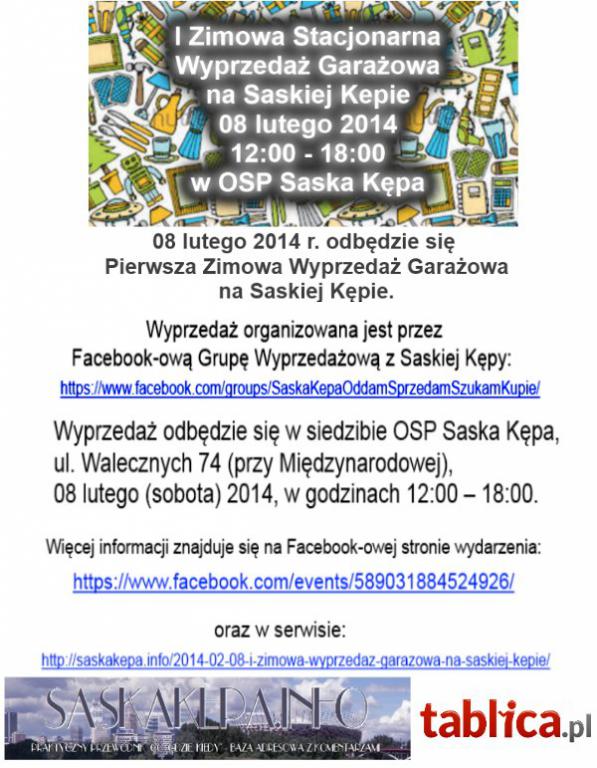 OSP Saska Kępa: Wyprzedaż Garażowa