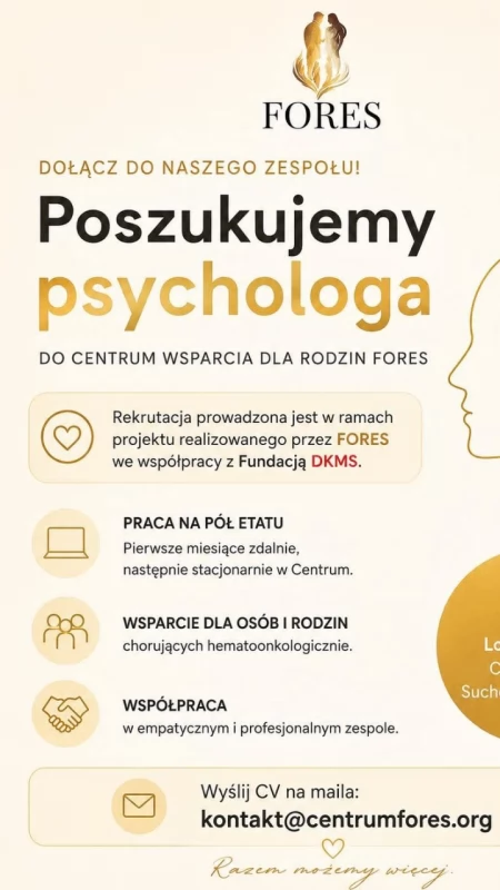 Praca dla psychologa w Suchej Beskidzkiej. Ruszyła rekrutacja w FORES