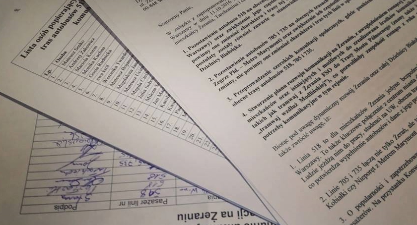 1000 podpisów na biurkach urzedników ZTM