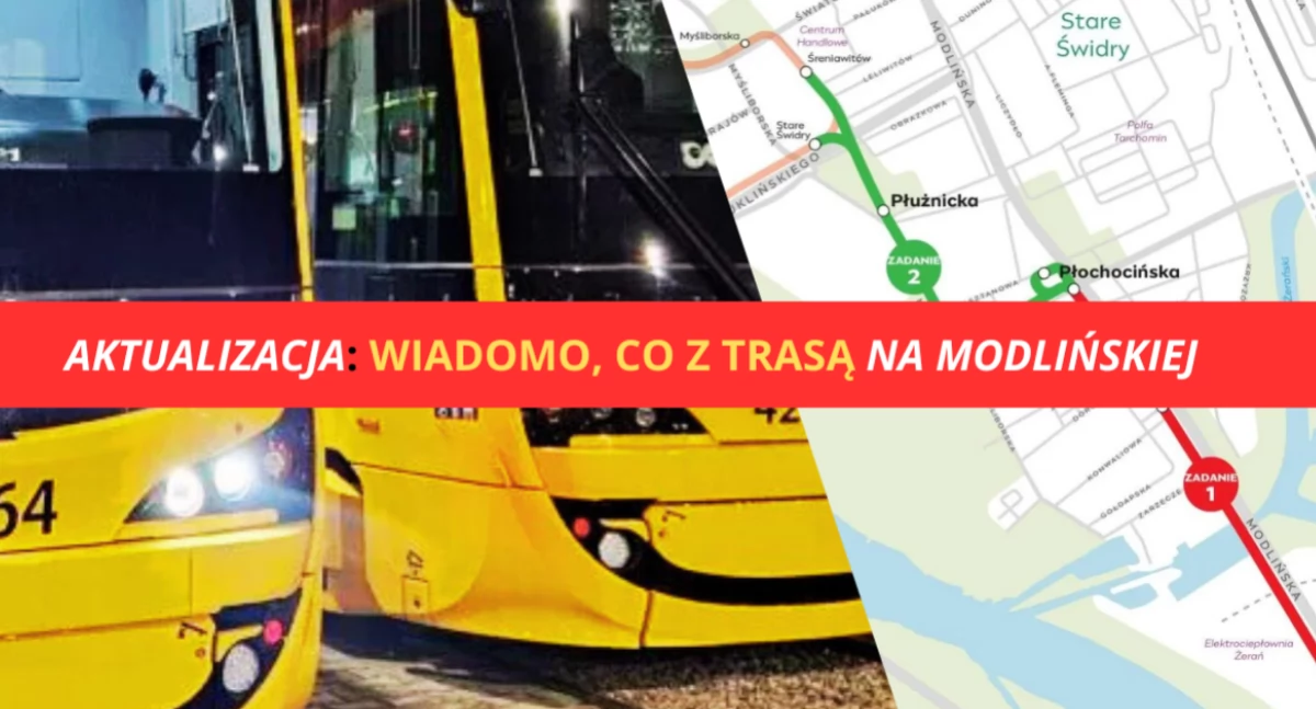 Tramwaje Warszawskie o trasie tramwajowej wzdłuż ul. Modlińskiej