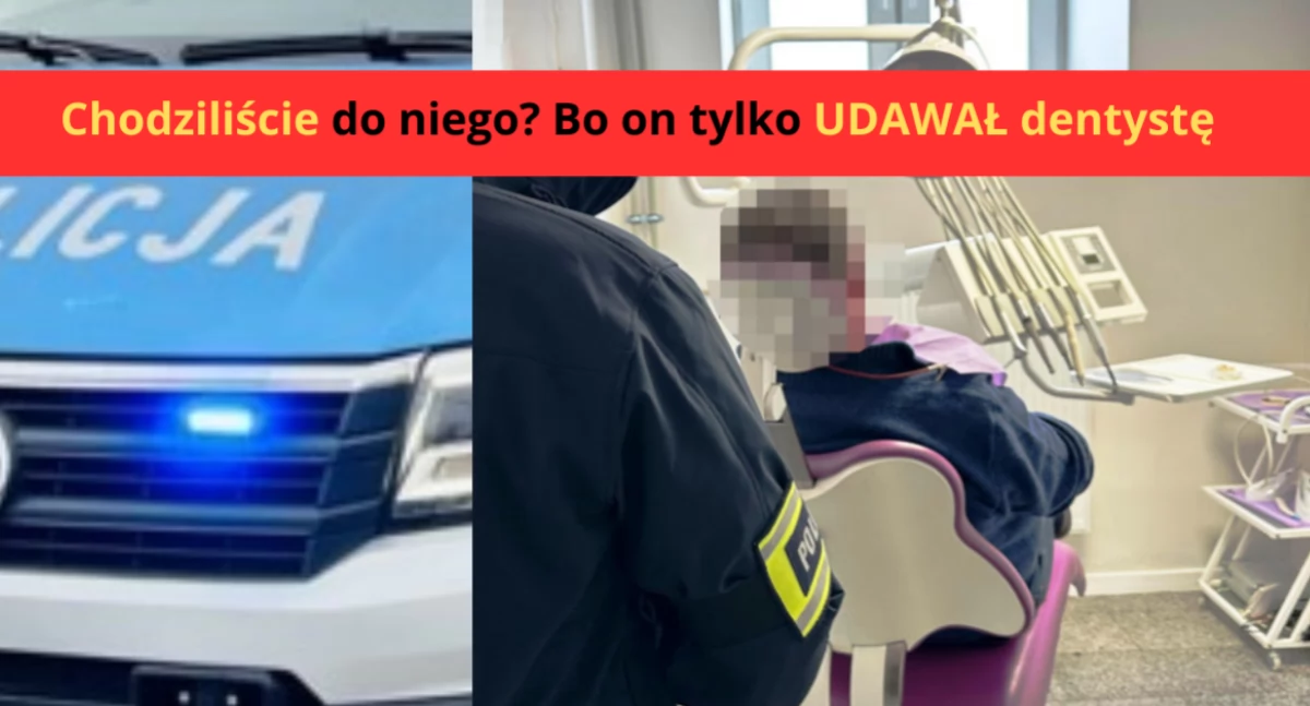 UDAWAŁ DENTYSTĘ, jego działalność padła jak mucha. Akcja w Warszawie