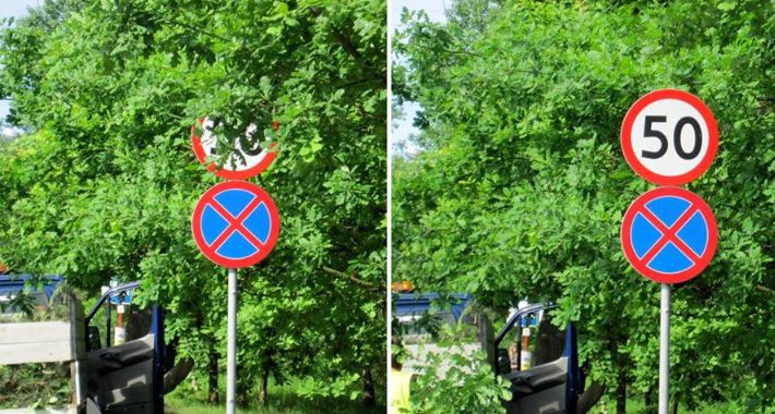 Zgłoś słabo widoczne znaki drogowe