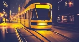 Pędzące tramwaje na ul. Światowida. 