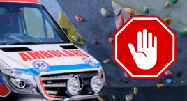 Wypadek na ściance wspinaczkowej przy ul. Annopol