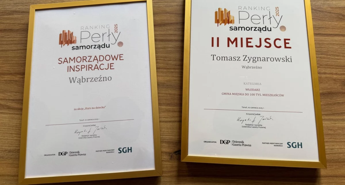 Wyróżnienie dla burmistrza i miasta
