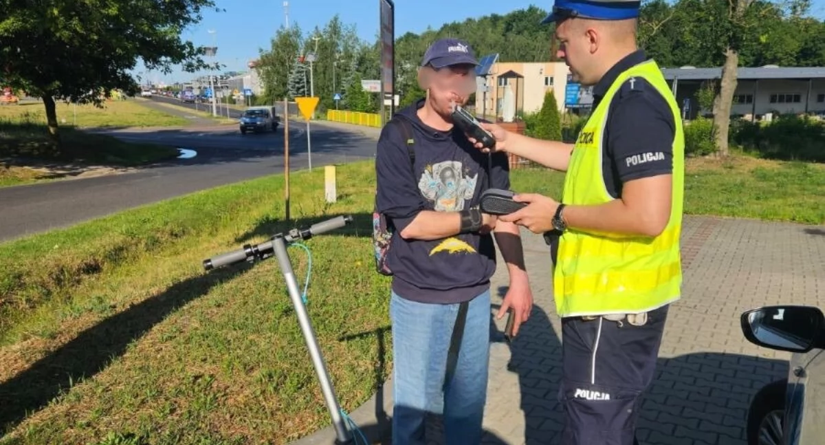 Jechał hulajnogą, mając 2 promile