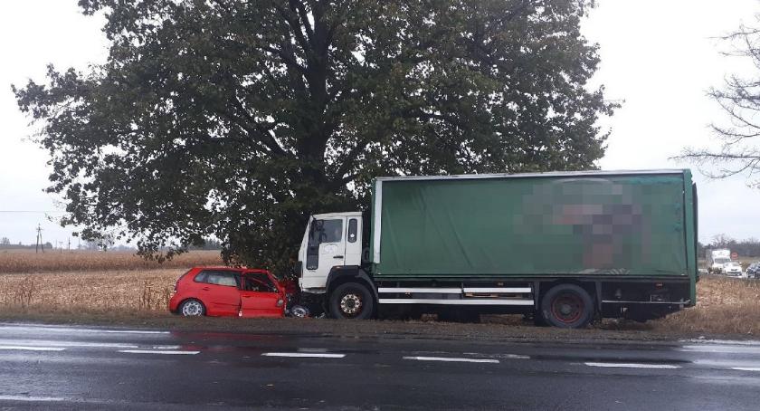 Czołowe zderzenie w Dylewie