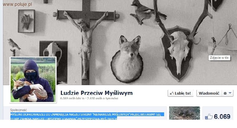 Nienawidzę myśliwych – zamknięta strona