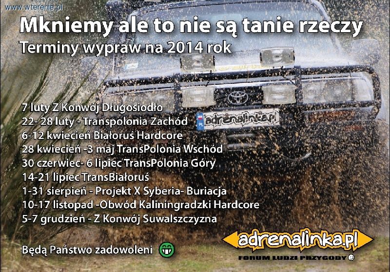 Wyprawy terenowe adrenalinka.pl 2014