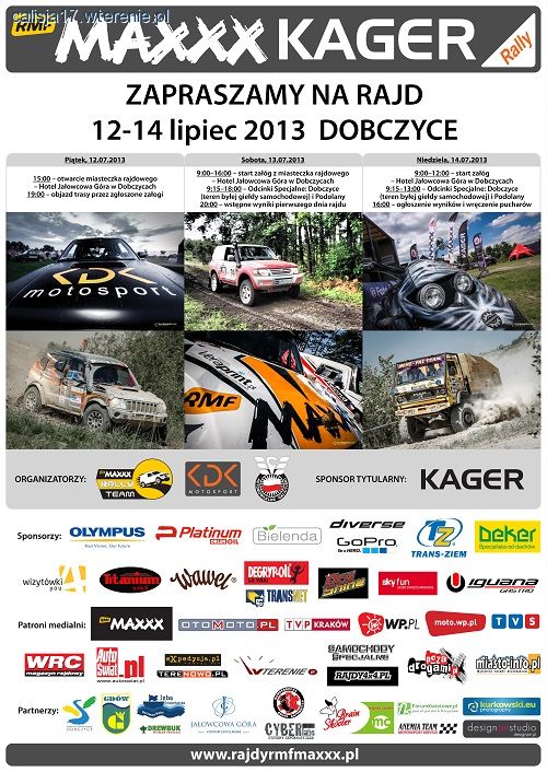 RMF MAXXX KAGER RALLY - II Edycja Dobczyce