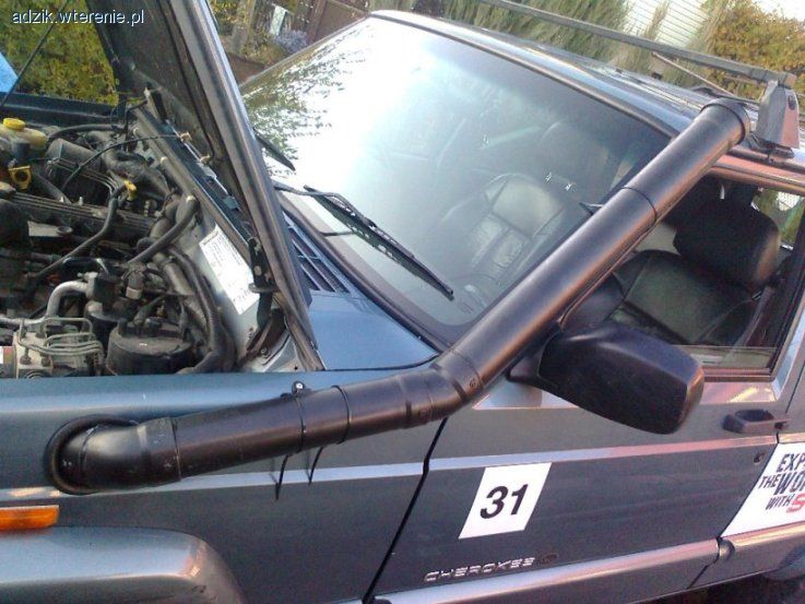 Jeep Cherokee XJ snorkel czyli montujemy kibelrurę