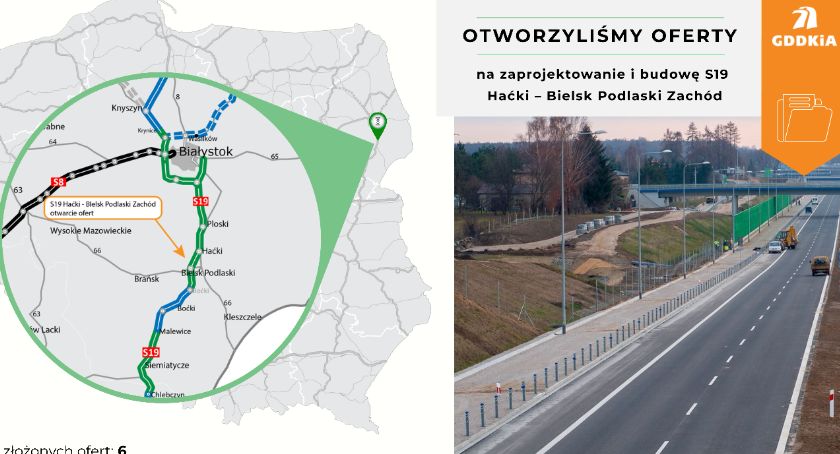 Sześciu wykonawców zainteresowanych budową fragmentu S-19 Haćki - Bielsk Podlaski Zachód