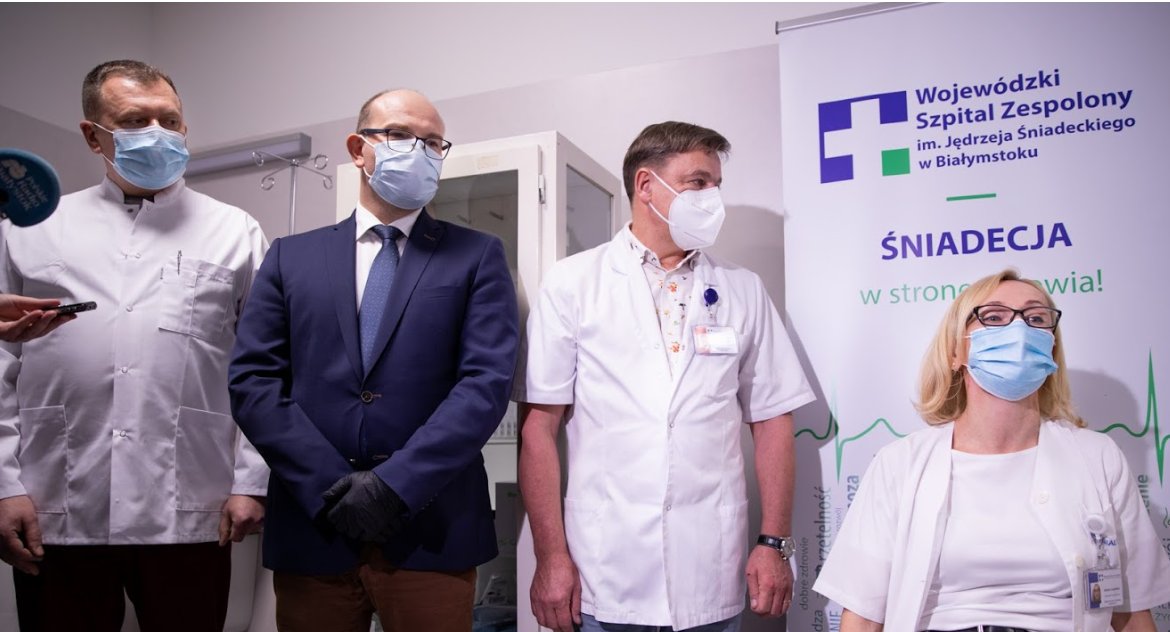 Do szczepień na koronawirusa przystąpili pracownicy szpitala wojewódzkiego w Białymstoku