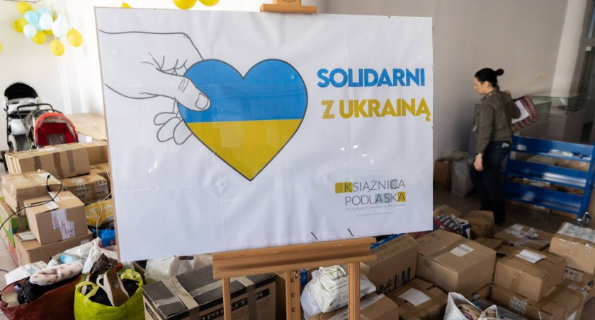 Książnica Podlaska włączyła się w pomoc Ukrainie. Przygotowano wiele inicjatyw