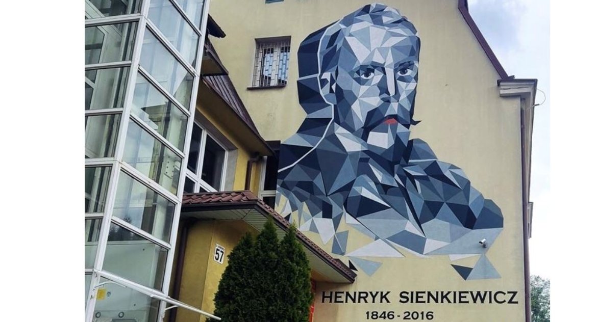 Henryk Sienkiewicz w Białymstoku żył 170 lat. Cała Polska śmieje się z białostockiego muralu