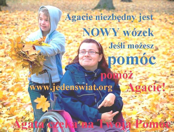 Agacie pilnie potrzebny jest nowy wózek