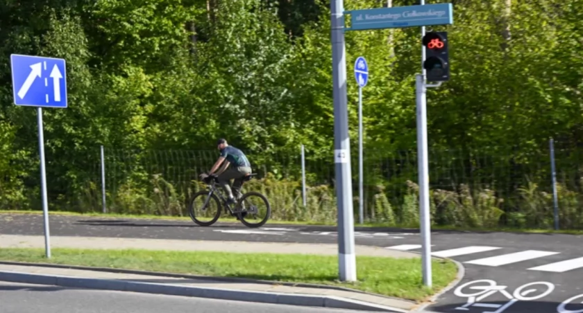 Wzdłuż Ciołkowskiego powstała ścieżka rowerowa - 800 metrów