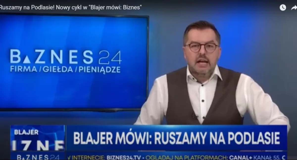 Ogólnopolska telewizja BIZNES24 wspiera podlaskich przedsiębiorców. Oglądaj na żywo w czwartki