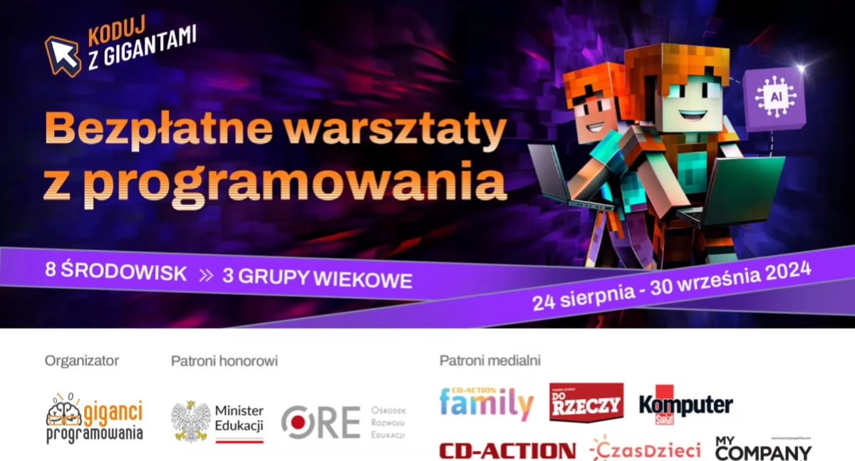 Cyfrowy świat stoi otworem przed młodymi Podlasianinami. Ruszyła 15. edycja programu Koduj z Gigantami