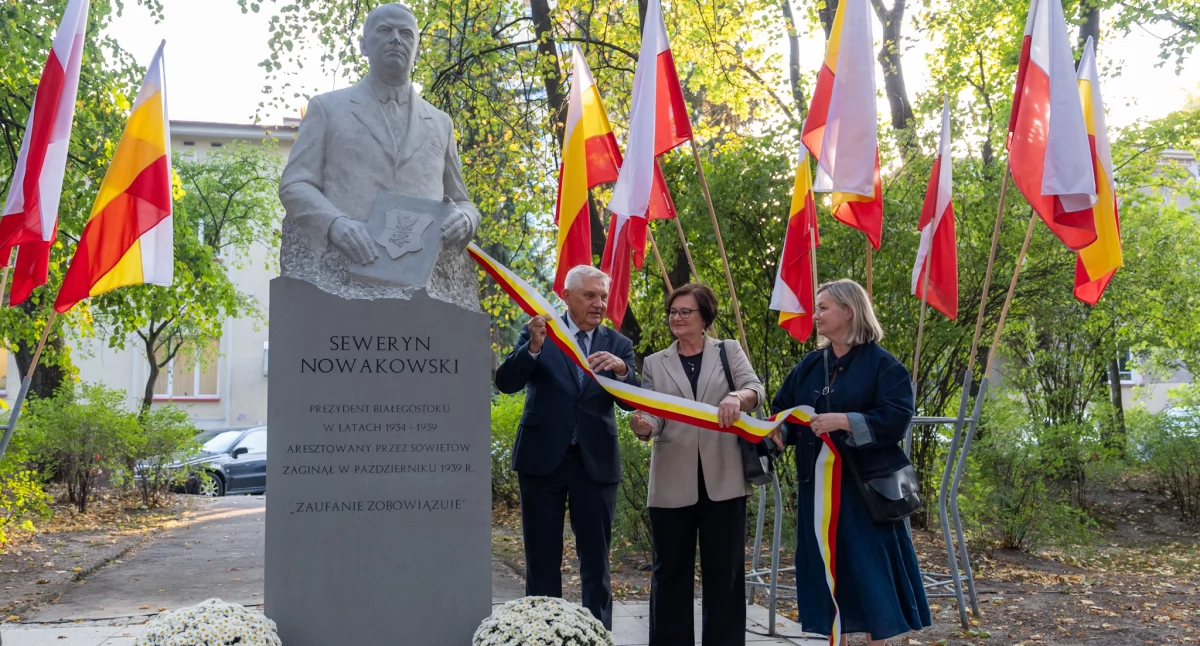 W Białymstoku odsłonięto pomnik przedwojennego prezydenta Seweryna Nowakowskiego