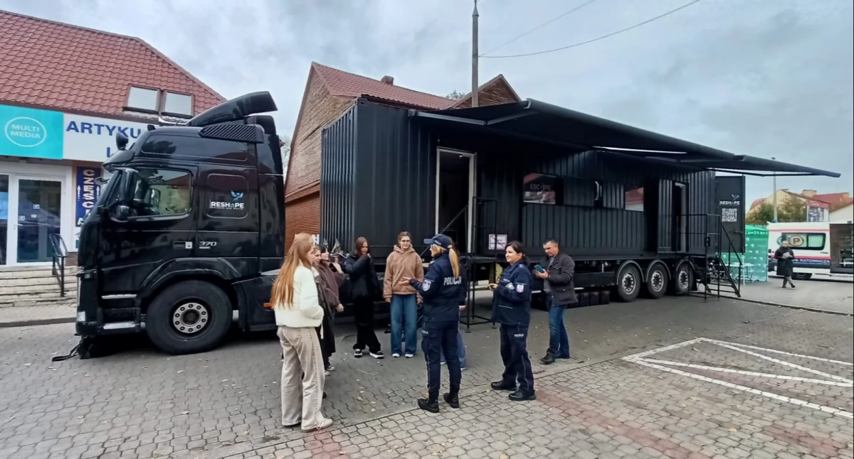 Tematykę handlu ludźmi przybliżał w województwie podlaskim Escapetruck