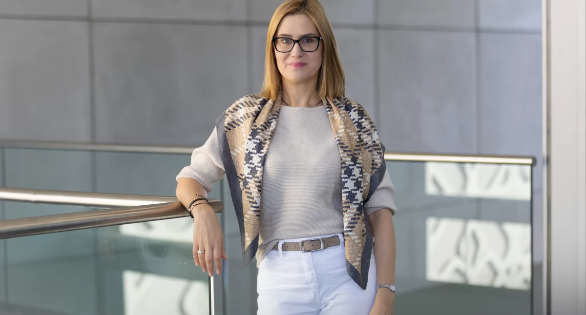Monika Śleszyńska, nauczycielka akademicka ze Studium Języków Obcych Politechniki Białostockiej z tytułem doktora