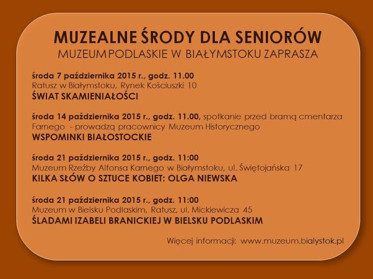 Muzealne środy dla seniorów