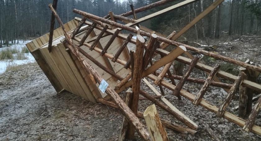 W nadleśnictwie Białowieża ktoś zniszczył kolejną już ambonę
