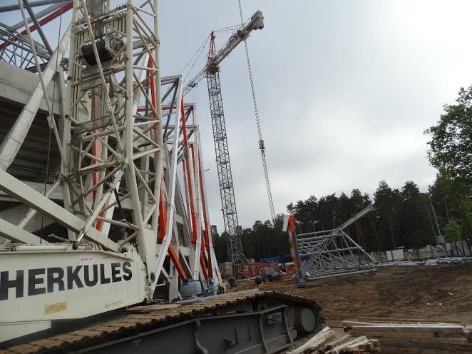 Konstrukcja białostockiego stadionu na finiszu