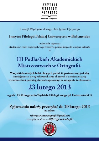 Zmierz się z poprawną polszczyzną na mistrzostwach