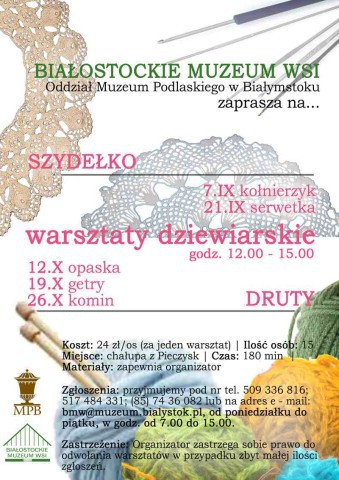 Warsztaty dziewiarskie w muzeum wsi