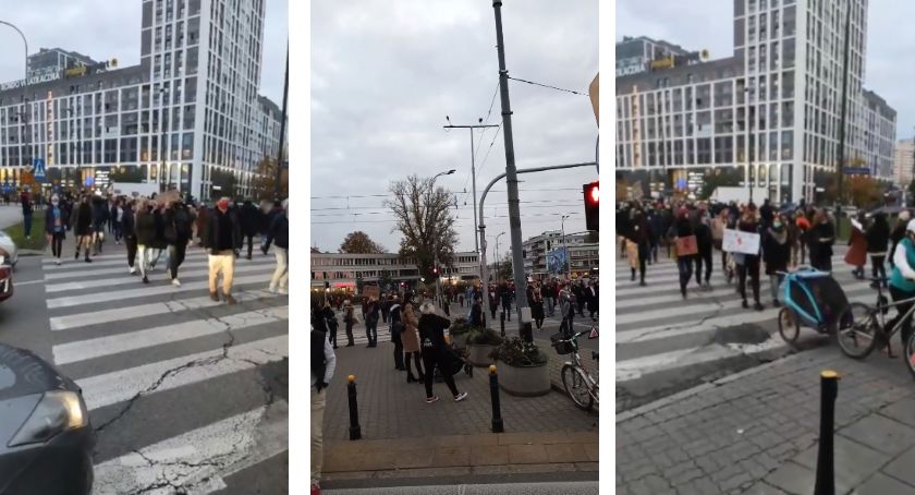 Blokada ronda Wiatraczna i Waszyngtona [FILMY, ZDJĘCIA]