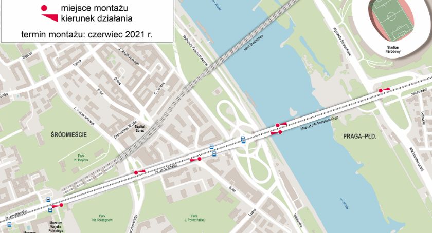 Poznaliśmy lokalizację sześciu fotoradarów na moście Poniatowskiego