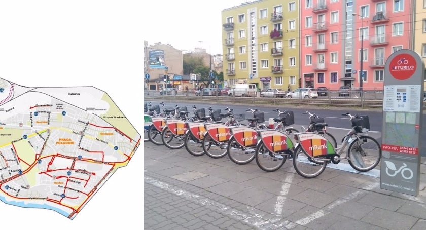Więcej stacji rowerów Veturilo na Pradze Południe