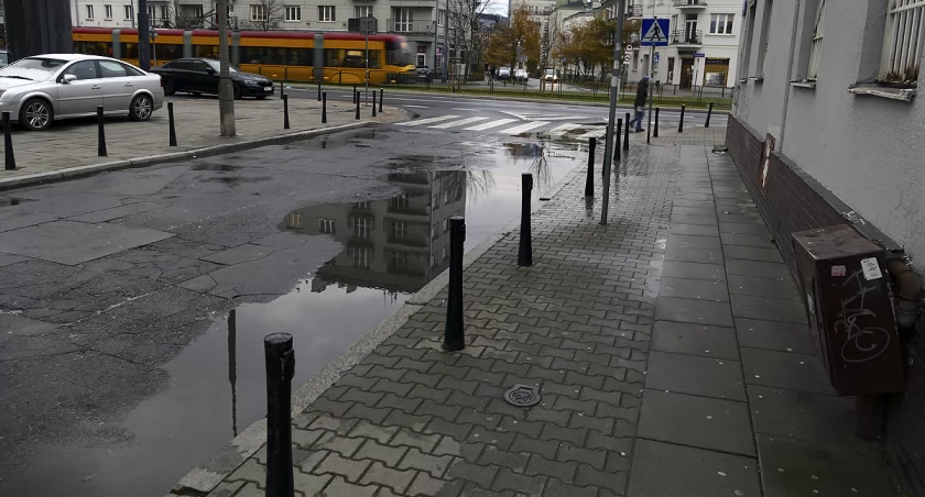 Wysoka woda na ulicy Kaleńskiej