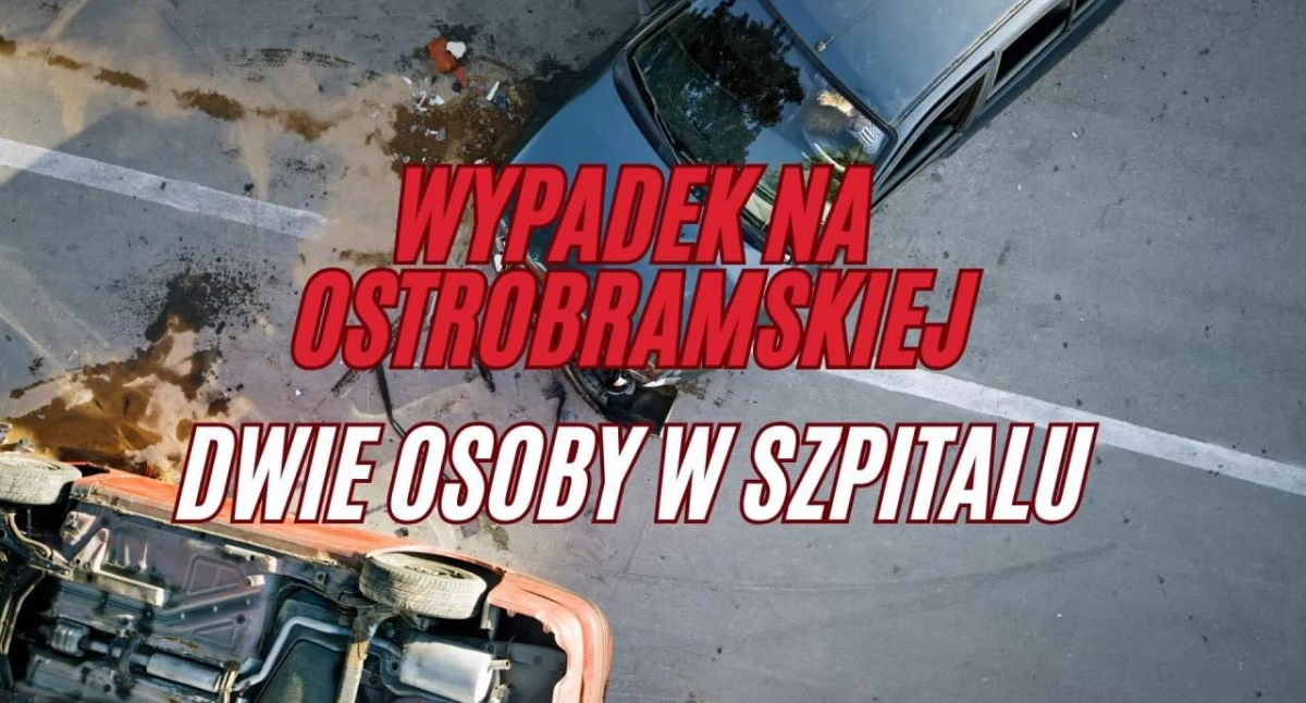 Wypadek na Ostrobramskiej – dwie osoby w szpitalu, paraliż komunikacyjny