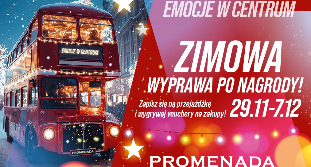 Zimowa Wyprawa po Nagrody w Promenadzie. Odkryj magię zimowych przejażdżek i zdobądź atrakcyjne  nagrody!
