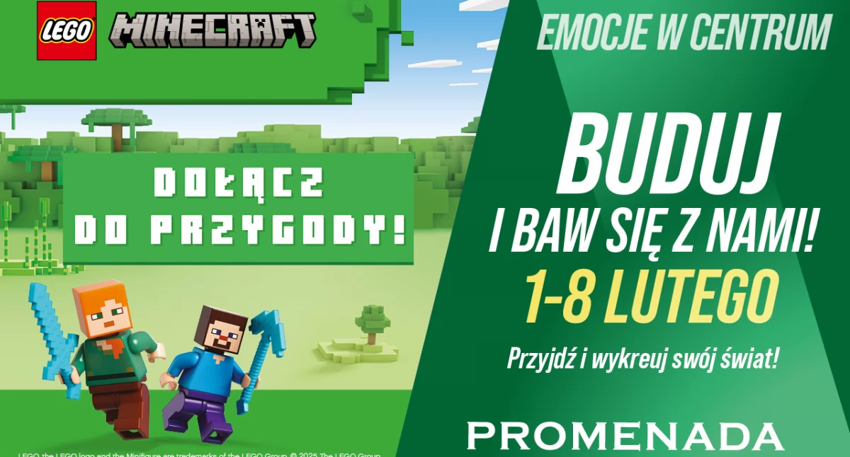 LEGO Minecraft powraca do warszawskiej Promenady!