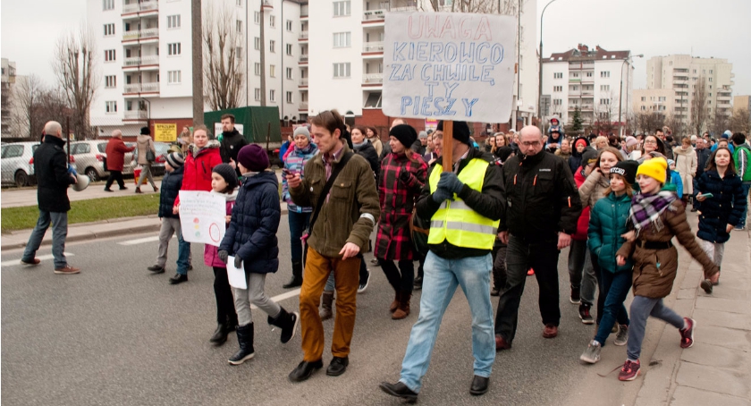 Protest po wypadku na ul. Umińskiego