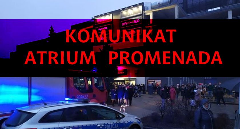 KOMUNIKAT Atrium Promenada w sprawie ewakuacji centrum handlowego