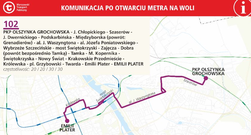 Linia 102 uratowana. Nie będzie skrócona do Ronda Waszyngtona