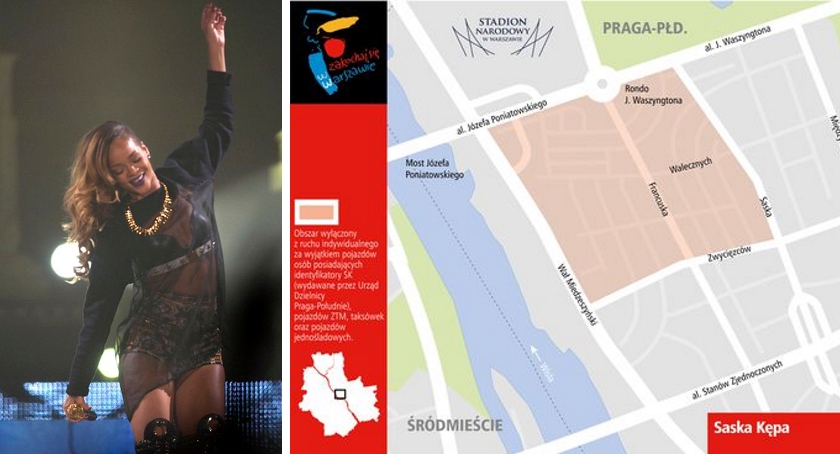W piątek na Narodowym zagra Rihanna. Uwaga na utrudnienia komunikacyjne.