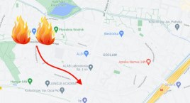 Pożar samochodu na Fieldorfa