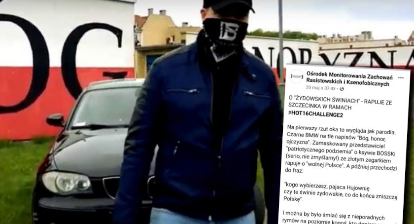 Raper ze Szczecinka za „świnie żydowskie, co końca niszczą Polskę” wyląduje w prokuraturze?
