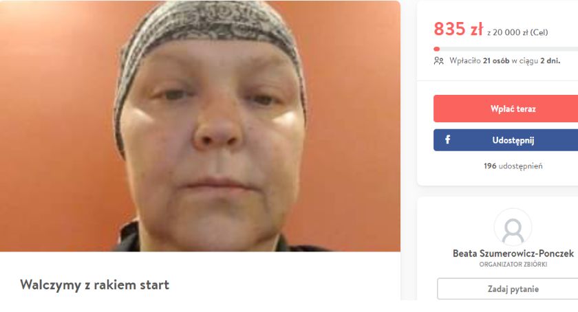 Pani Beata walczy z rakiem. „Każda złotówka jest dla mnie ważna”