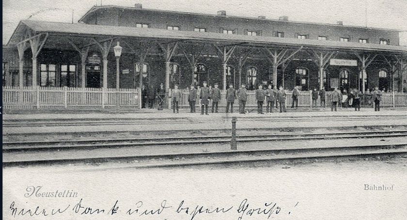 Kolejarze - do zdjęcia! Węzeł kolejowy Neustettin