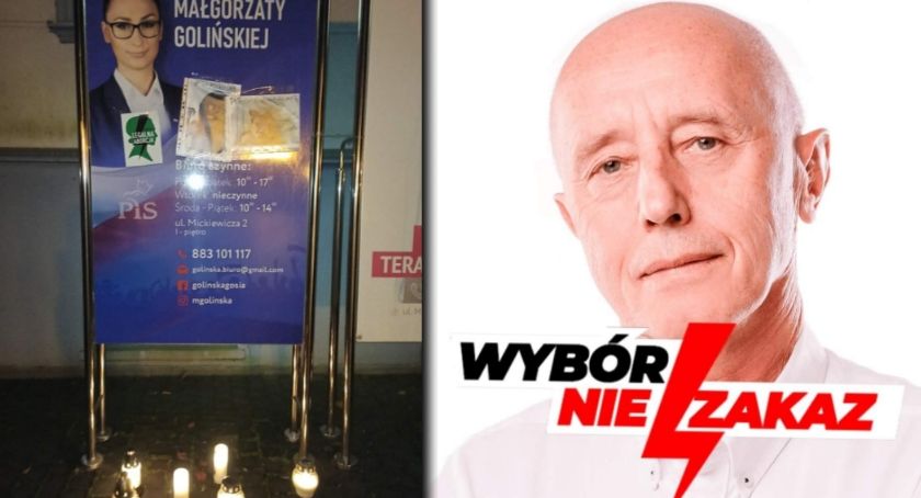 Zakaz aborcji eugenicznej. Znicze pod biurem PiS